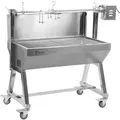 Produktbild: BBQ-Toro Mobiler Edelstahl Spanferkelgrill, bis 60 kg, Rotisserie Grill Mit Motor, Spießbratengrill - Silber