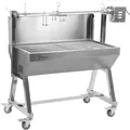 Produktbild: BBQ-Toro Mobiler Edelstahl Spanferkelgrill | Bis zu 60 kg | Rotisserie Grill Mit Motor, Spießbratengrill | Spießgrill für Schwein und Lamm, Schweinegrill mit Rollen, Elektrischer Grillspieß