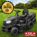 Produktbild: BRAST Benzin Rasentraktor Aufsitzmäher | 9,2 kW (12,5 PS) | Elektrostart | XXL Schnittbreite 98cm | 2in1-Funktion | 7-Gang-Getriebe | 245L Fangkorb | für große Rasenflächen 1.000-5.000 m²