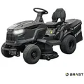 Produktbild: BRAST Rasentraktor Benzin Aufsitzmäher, 9,2 kW (12,5 PS), Elektrostart, 98 cm Schnittbreite, 2in1-Funktion, 7-Gang-Getriebe, 245L Fangkorb, für große Rasenflächen 1.000-5.000 m2 schwarz