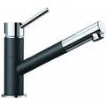 Produktbild: Blanco - Kano s - Küchenarmatur mit ausziehbarem Anschluss, Schwarz/Chrom 526174