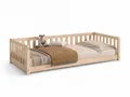 Produktbild: 58 aufm Kessel Kinderbett Bodenbett Kapua 90x200 umbaubar zum Tagesbett Kiefer Massivholz Natur (inkl. Versand, Lieferung bis Verwendungsstelle), Flexibel nutzbares Bett vom Bodenbett bis zum klassischen Einzelbett