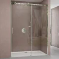 Produktbild: doporro Duschtür Nischentür dusche Duschabtrennung Duschkabine 130x195cm ESG-Sicherheitsglas Duschtür aus Klarglas teilgerahmt inkl. NANO-Beschichtung Teramo4