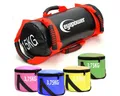 Produktbild: eyepower Gewichtssack 15kg Power Bag mit 4 Kettlebell Gewichten - 18x50 Sandsack Wasserdicht, Sandbag für Krafttraining, Functional Training und Ausdauer Workout