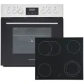 Produktbild: Respekta Herdset Jean, Schwarz, Edelstahl, Metall, Kunststoff, Glas, A, 59.5x59.5x57.5 cm, Restzeitanzeige, Startzeitvorwahl, Digitaldisplay, Restwärmeanzeige je Kochzone, Versenkknebel, Backofenbeleuchtung, mehrere Einschubebenen, Timerfunktion, Küchen, Küchenelektrogeräte, Herde, Herd-Sets