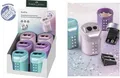 Produktbild: FABER-CASTELL Doppelspitzdose RollOn SPARKLE, im Display aus Kunststoff, mit Glitzereffekt in den metallischen - 6 Stück (183900)