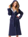 Produktbild: Bademantel Damen mit Kapuze 100% Baumwolle Frottee OEKOTEX® Morgenmantel Leon...