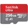Produktbild: SanDisk Ultra 256 GB microSDXC, Speicherkarte, grau