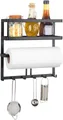 Produktbild: WENKO Küchenregal Modell Gala, Set, mit Küchenrollenhalter & Reling inkl. 6 Haken, Industrial Style