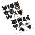 Produktbild: 19 Polygon Tier Sticker Hologramm Aufkleber Tiere Origami Design Geometrisch Selbstklebend Kunst für Auto Motorrad Laptop Kühlschrank Wand Dekor R117 (Komplett Set)