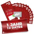 Produktbild: 1 Jahr, 12 Dates  Das Geschenk für gemeinsame Zeit  Dates zum selber ausfülle...