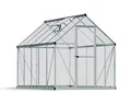 Produktbild: Palram Canopia by Gewächshaus klein Mythos 6x10 Treibhaus 306x185 cm Aluminium Silber Tomatenhaus Polycarbonatplatten UV-beständig