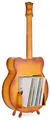 Produktbild: Stagecaptain SR-80 H Schallplattenregal “Django” Sunburst - Aufbewahrungsregal für LPs - Aus Vollholz im Gitarren-Design - Für bis zu 80 Schallplatten - Sunburst