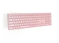 Produktbild: Rapoo E9800M E9800M Kabellose Multimode-Tastatur, wiederaufladbar, mit Bluetooth, 2,4 GHz, Konnektivität für Verschiedene Geräte und schlankes Design, Rosa