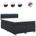 Produktbild: vidaXL Boxspringbett mit Matratze Schwarz 140x200 cm Kunstleder