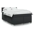 Produktbild: vidaXL Boxspringbett, Boxspringbett mit Matratze Schwarz 140x200 cm Kunstleder