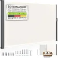 Produktbild: Seitenmarkise Dubai Ausziehbar Blickdicht – Sichtschutz Für Balkon & Terrasse, Seitenrollo Wandhalterung, 300 X 180 Cm – Beige - Juskys