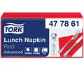 Produktbild: Tork 477861 Soft Lunchservietten Rot / 3lagige, saugfähige Papierservietten in Rot / Vielfältig verwendbar / Advanced Qualität / 10 x 150 (1500) Servietten / 32,6 x 33 cm (B x L) / 1/4-Falz
