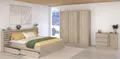 Produktbild: Schlafzimmer Set Bett Parisot Escale 21 Eiche 140x200cm Kommode Kleiderschrank