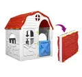 Produktbild: vidaXL Spielhaus, Faltbares Kinderspielhaus mit funktionierender Tür und Fenstern