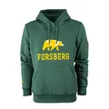 Produktbild: FORSBERG Herren Hoodie mit Bärenlogo | Stylischer Kult-Hoodie mit Polygonbär | Hoher 60% Baumwolle / 40% Polyester, Farbe:grün, Größe:XL
