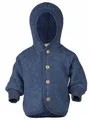 Produktbild: Engel Baby Jacke mit Kapuze Wollfleece blau melange - Größe 86/92 575520