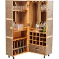 Produktbild: Kare-Design Barschrank, Braun, Beige, Holz, Metall, Textil, Esche, 1 Schublade(n) Schubladen, 60x154x60 cm, Esszimmer, Barmöbel, Barschränke & Theken
