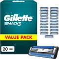 Produktbild: Gillette Mach 3 Rasierklingen Herren Ersatzklingen Nassrasierer 20 Stück Blau