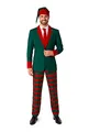 Produktbild: Suitmeister Weihnachtsanzug für Herren - Santa Elf Outfit - Tailliert Party Kostüme - Grün