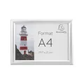 Produktbild: Exacompta 8494358D Wandplakatrahmen DIN A4 Hoch/Querformat mit Aluminium-Cliprahmen und Acrylscheibe ideal zur Präsentation von Plakaten Flyern Aushängen transparent/silber