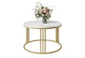 Produktbild: Lookway Couchtisch LORI LEVANTO mit goldenem Gestell (1x Couchtisch), Durchmesser: ⌀70 cm