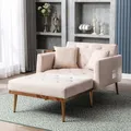 Produktbild: okwish Schlafsofa,Klappsofa Stuhl, Sessel mit verstellbare Rückenlehne, ,geeignet für Wohnzimmer Schlafzimmer,beige