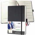 Produktbild: SIGEL CO705 Undatierter Tagesplaner mit 365 Tages-Kalendarium, ca. A5, schwarz, Hardcover, für 1 Jahr, inkl. Erfolgsjournal, aus nachhaltigem Papier, Conceptum, undated Planner