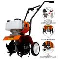 Produktbild: 2Takt Benzin Gartenhacke 52CC kabellos Motorhacke Bodenfräse 9000U/min 4 Klingen