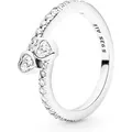 Produktbild: Pandora Fingerring Pandora Two Sparkling Hearts Ring 191023CZ Damenring 54