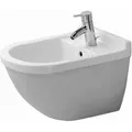 Produktbild: Duravit Wandbidet Starck 3 540mm, mit Überlauf,mit Hahnlochbank, 1 Hahnloch, mit verdeckter Befestigung, 22801500001, Farbe: Weiß mit Wondergliss