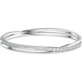 Produktbild: Swarovski Damen Twist Armreif Weiß, Rhodiniert 5565210 - Silber