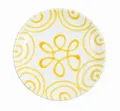 Produktbild: Gmundner Keramik Frühstücksteller Gelbgeflammt Ostergeschirr, d: 20 cm / h: 2,6 cm