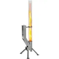Produktbild: Gardenflare Feuerrohr, Silber, Metall, 44x147.8x41.2 cm, Freizeit, Campingzubehör, Feuerschalen
