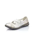 Produktbild: Rieker 46367, Damen Geschlossene Ballerinas, Weiß (Weiss/Grey), 36 EU (3.5 UK)
