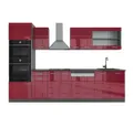 Produktbild: Vicco Küchenzeile R-Line, Rot Hochglanz/Anthrazit/Anthrazit, 300 cm mit Hochschrank, ...