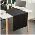 Produktbild: Simurq Tischläufer Modern Outdoor - Indoor Abwaschbar, (Table Runner Tischband, Pflegeleicht & fleckenabweisend Läufer) schwarz 40 cm x 160 cm
