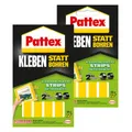 Produktbild: Pattex kleben statt bohren - Wiederablösbare Strips - 20 Klebestreifen 2cm x 4cm