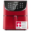 Produktbild: COSORI Heißluftfritteuse CP158-AF, Testsieger 2024 Stiftung Warentest, 11-in-1 Airfryer mit Shake-Reminder, 100 Rezepte, 55 Prozent energiesparend, spülmaschinenfeste Körbe, Rot