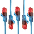 Produktbild: BIGtec - 5 Stück - 30m Gigabit Netzwerkkabel Patchkabel Ethernet LAN DSL Patch Kabel blau (2x RJ-45 Anschluß, CAT.5e, kompatibel zu CAT.6 CAT.6a CAT.7) 30 Meter