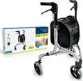 Produktbild: Weinberger Aluminium Rollator mit 3 Rädern, stabil, klappbar, faltbar, Leichtgewicht: 4,2 KG, Wohnung + Draußen, leicht und wendig, Modell: 02217