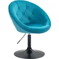 Produktbild: Havanna Sessel Lounge Clubsessel Barhocker Drehsessel Retro Petrol/Schwarz - Svita
