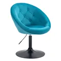 Produktbild: SVITA HAVANNA Sessel Lounge Clubsessel Barhocker Drehsessel Retro Petrol/Schwarz