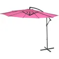 Produktbild: Mendler Ampelschirm Acerra, Sonnenschirm Sonnenschutz, Ø 3m neigbar, Polyester/Stahl 11kg ~ pink ohne Ständer