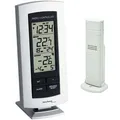 Produktbild: Technoline Thermometer WS 9140 IT digital, Funk, Innen-Außentemperatur, Funkuhr, Wecker, silber